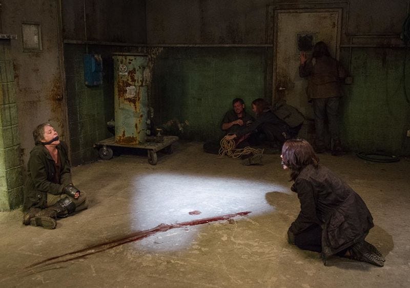 the walking dead 613 same boat carol and maggie face themselves 2016 images