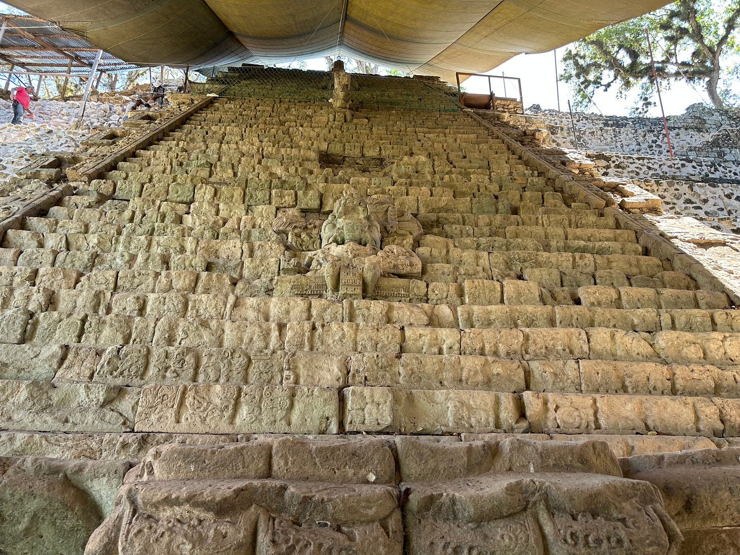 hieroglyphic stairway in Copan hieroglyphic stairway in Copan