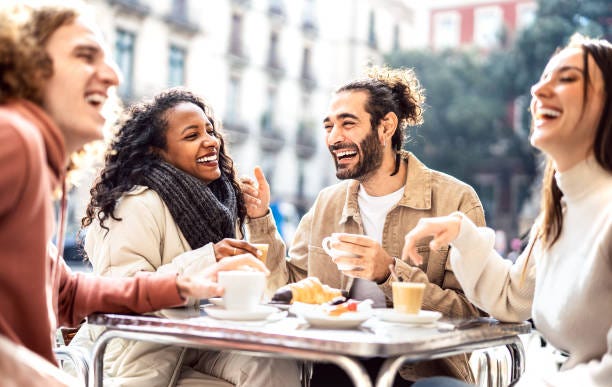 1,000+ Group Of Friends Meeting For Lunch In Coffee Shop Stock Photos,  Pictures & Royalty-Free Images - iStock