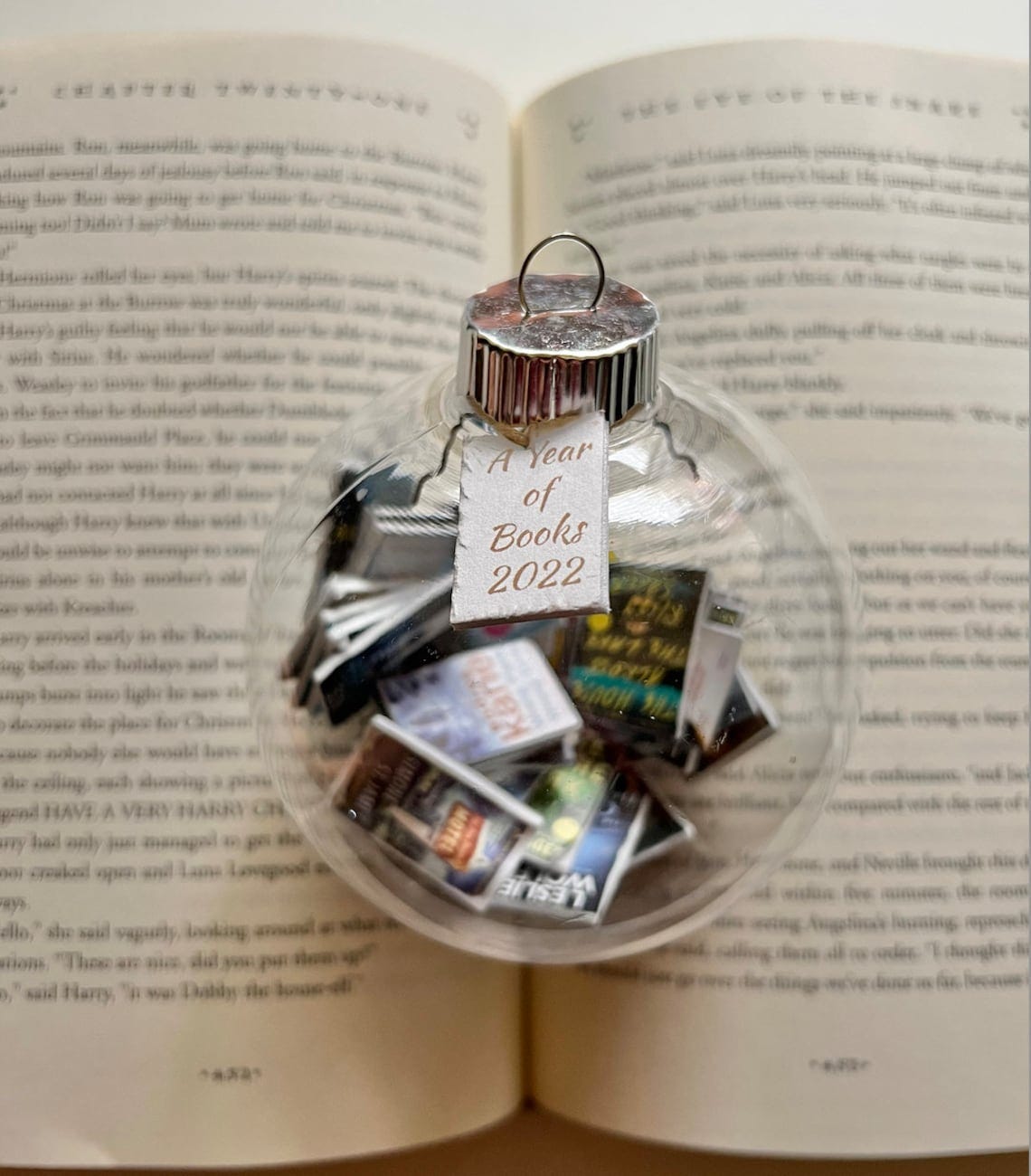 A Year of Books: Personalized Book Ornament image 1