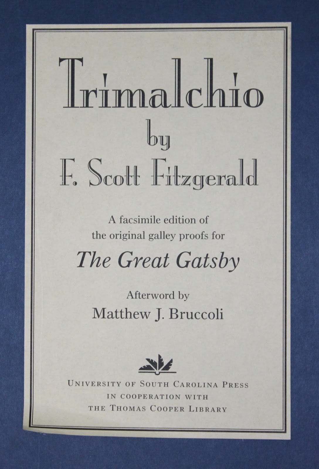 Trimalchio by F. Scott Fitzgerald
