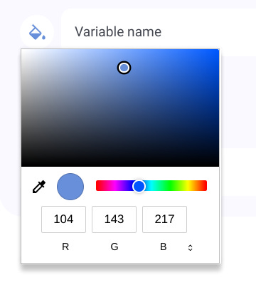 The Data GIF Maker color picker.