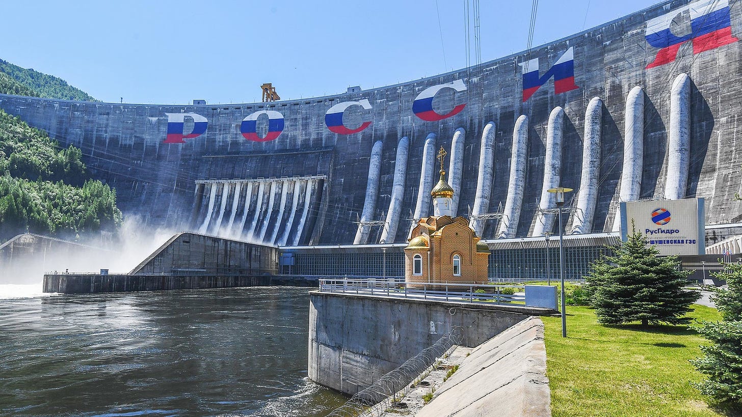 Siberia Sayano-Sushenskaya Dam