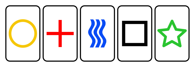Zener Cards. Image credit the author
