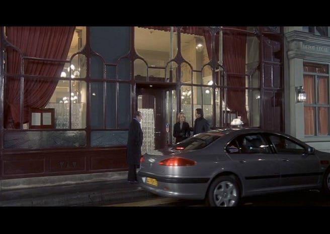 PHOTO CREDITS: Above are screenshots from a scene filmed in front of the Grand Colbert in Paris.