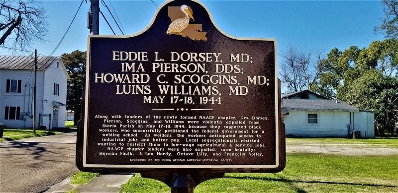 Eddie L. Dorsey, MD; Ima Pierson, DDS; Howard C. Scoggins, MD; Luins  Williams, MD Historical Marker