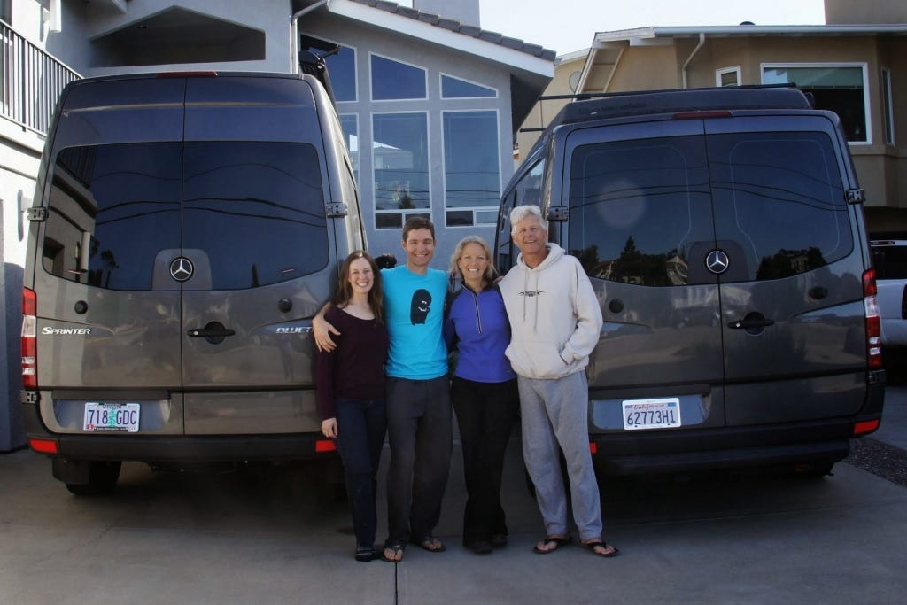 Pam and John with her matching Sprinter. We come in pairs!