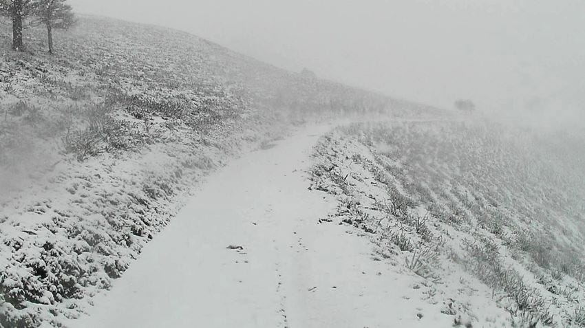 Camino Primitivo. Ruta de Hospitales con nieve