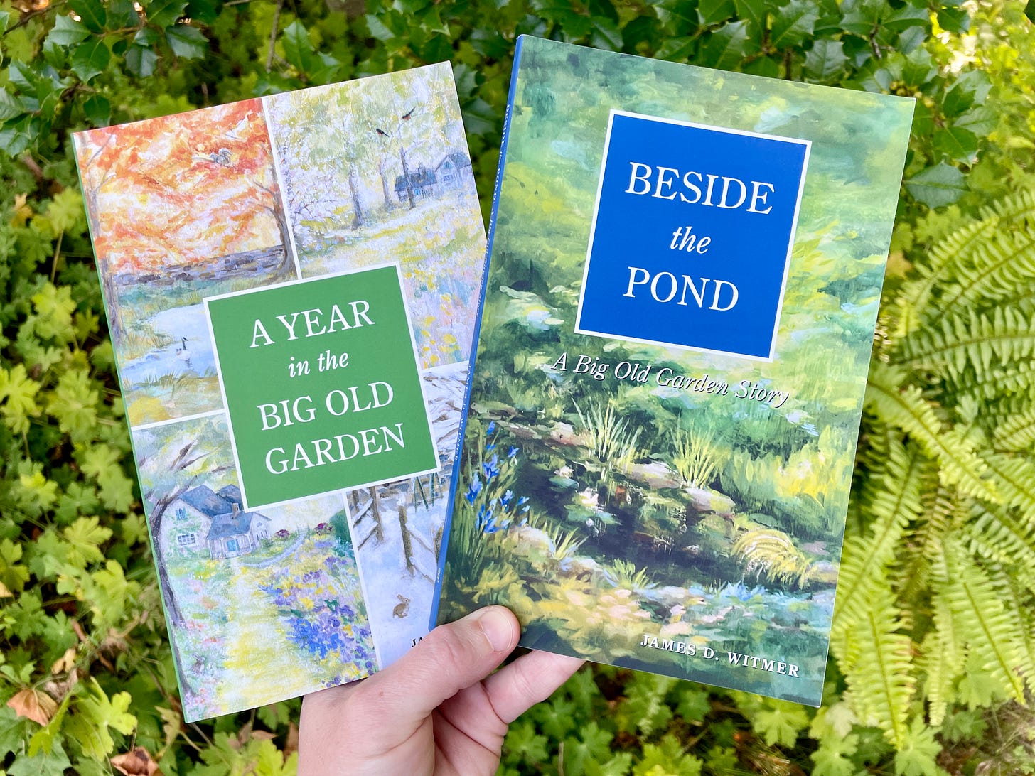 The first two books of The Big Old Garden series by James D. Witmer