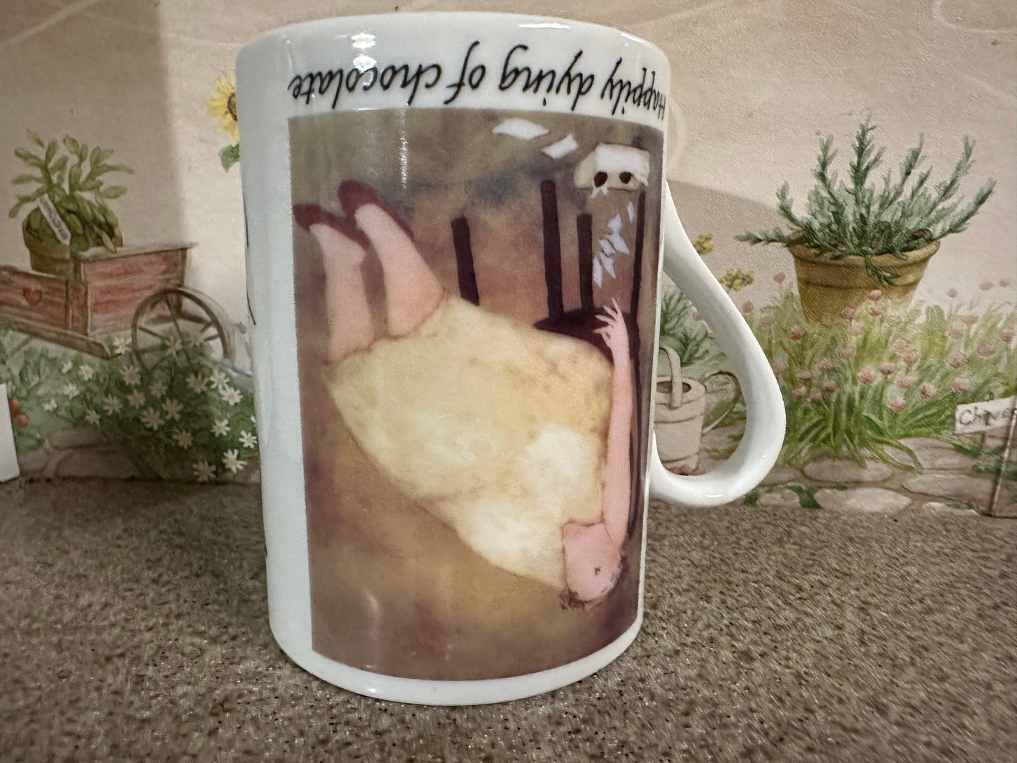 image of upside down Fat Lady mug