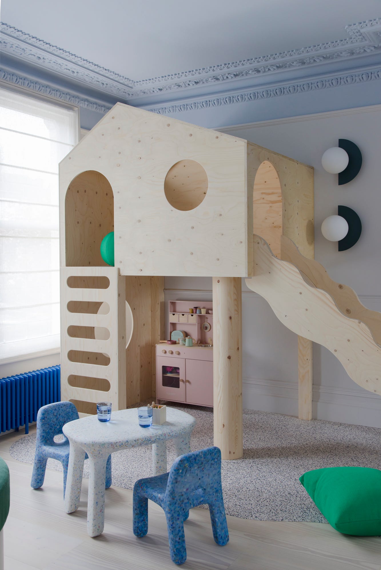 kids playroom, kids play space, indoor playroom, indoor playhouse, wooden playhouse, Scandinavian design