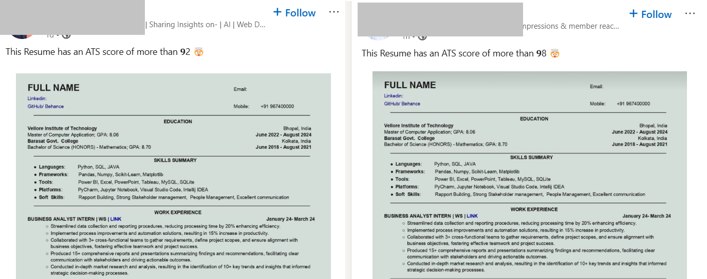 Resume ATS Score