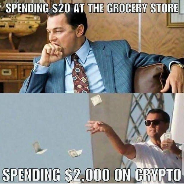 How I feel spending $20 at grocery store Vs. spending $2,000 on Bitcoin ! :  r/btc