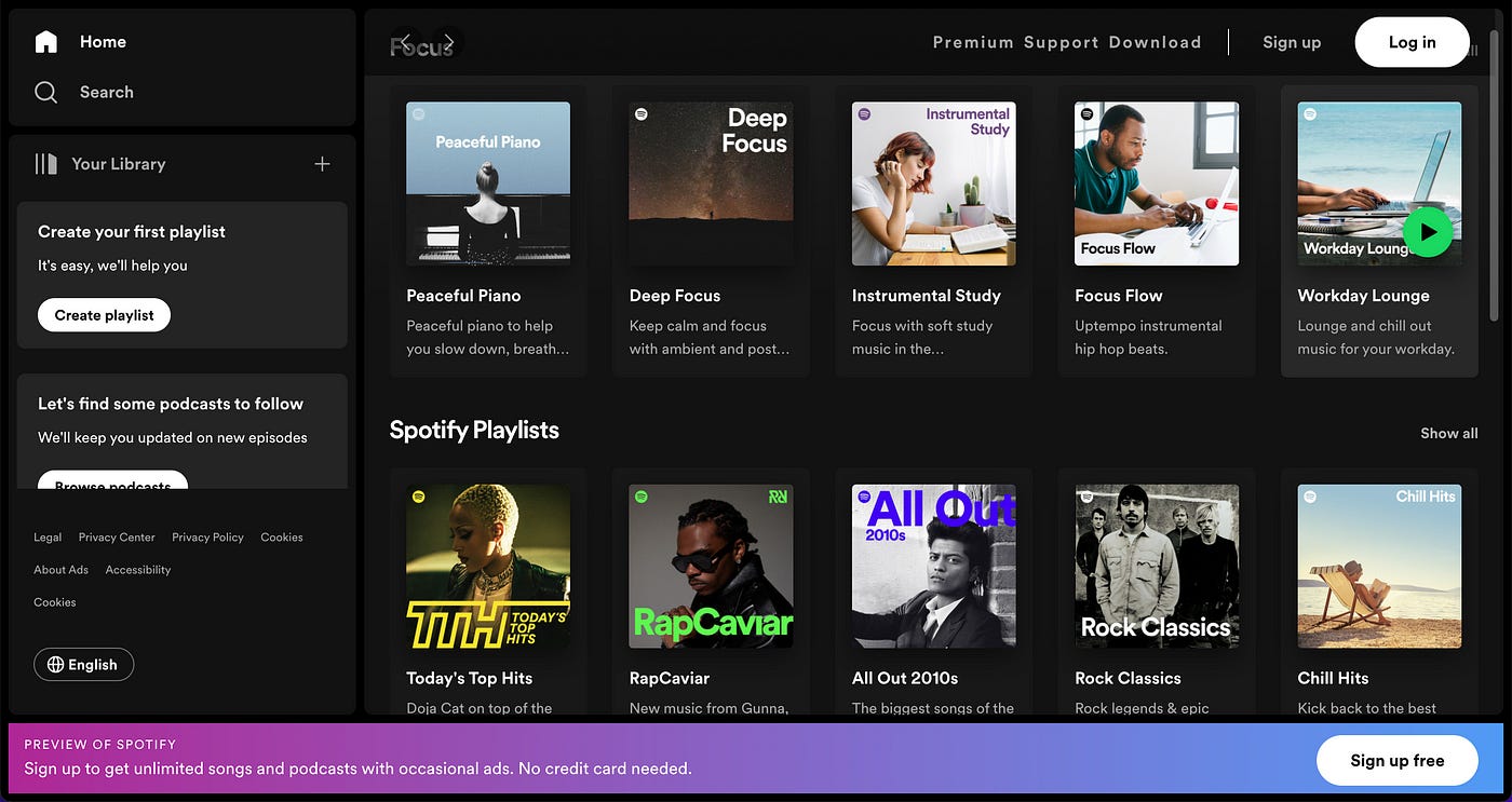 How Spotify's design optimizes for sign-up conversions | by Eric Chung | UX  Collective