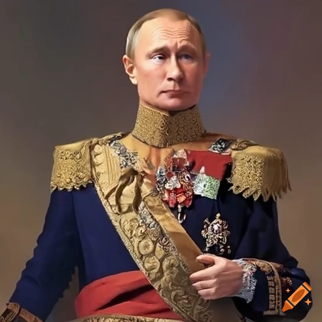 Putin dressed as a tsar on Craiyon