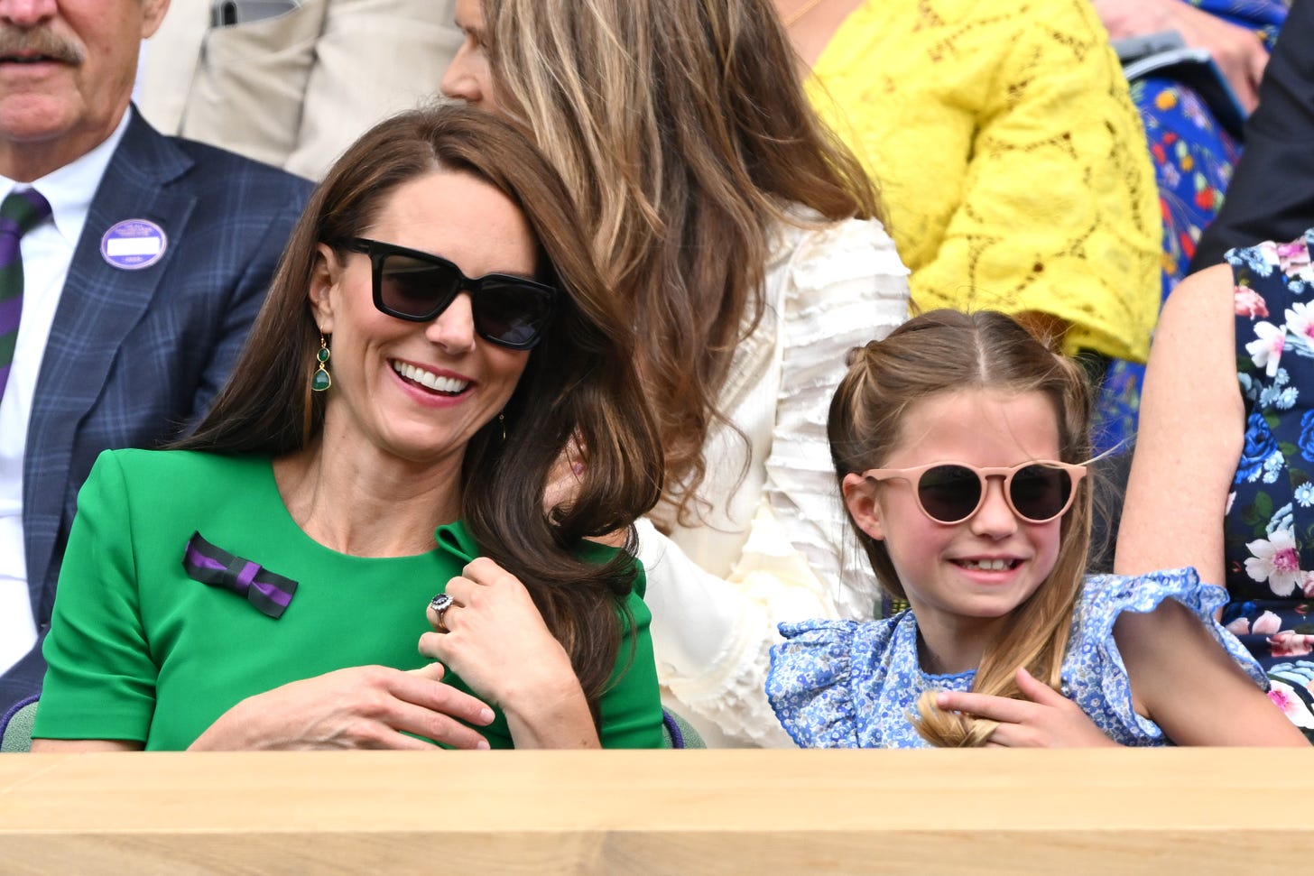 princess charlotte joins mum kate middleton in wimbledon royal box