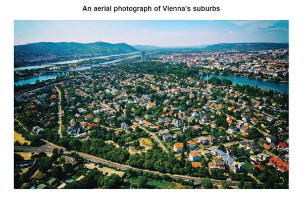 An aerial view of a city

Description automatically generated
