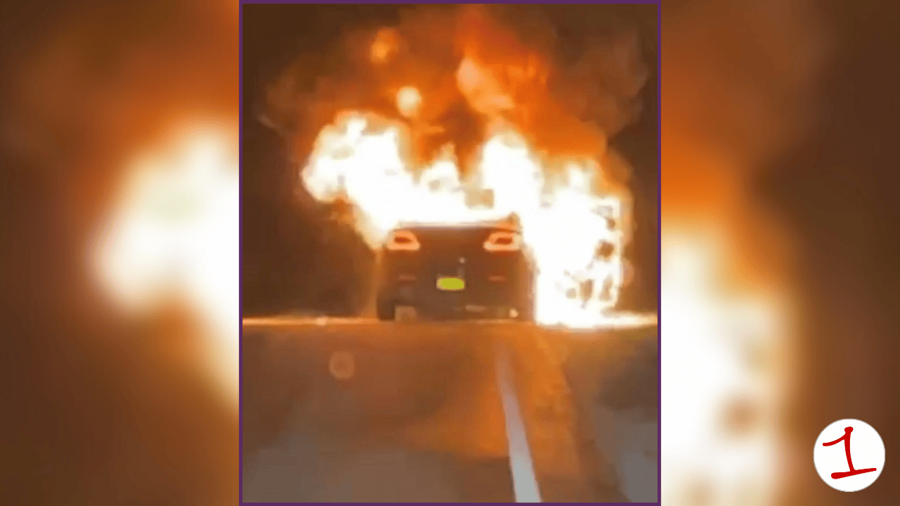 Vehicle destroyed after fire in Junius along SR 318