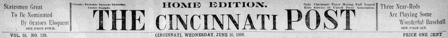 1908 Cincinnati Post