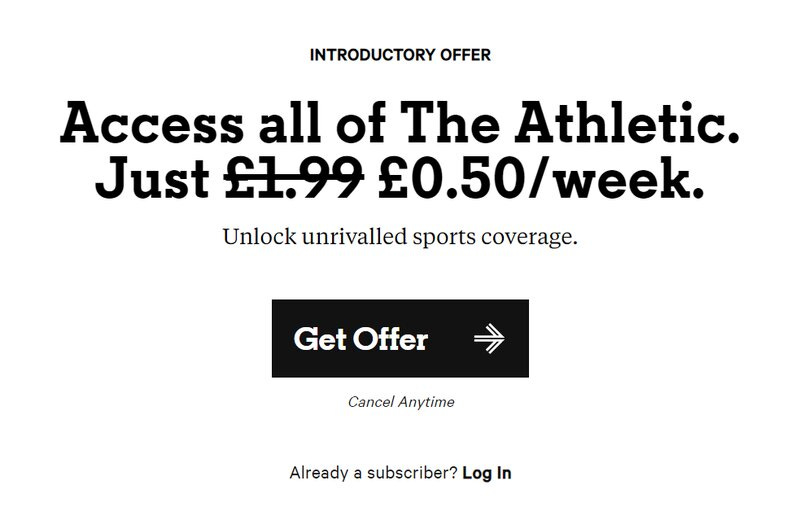 The Athletic's paywall