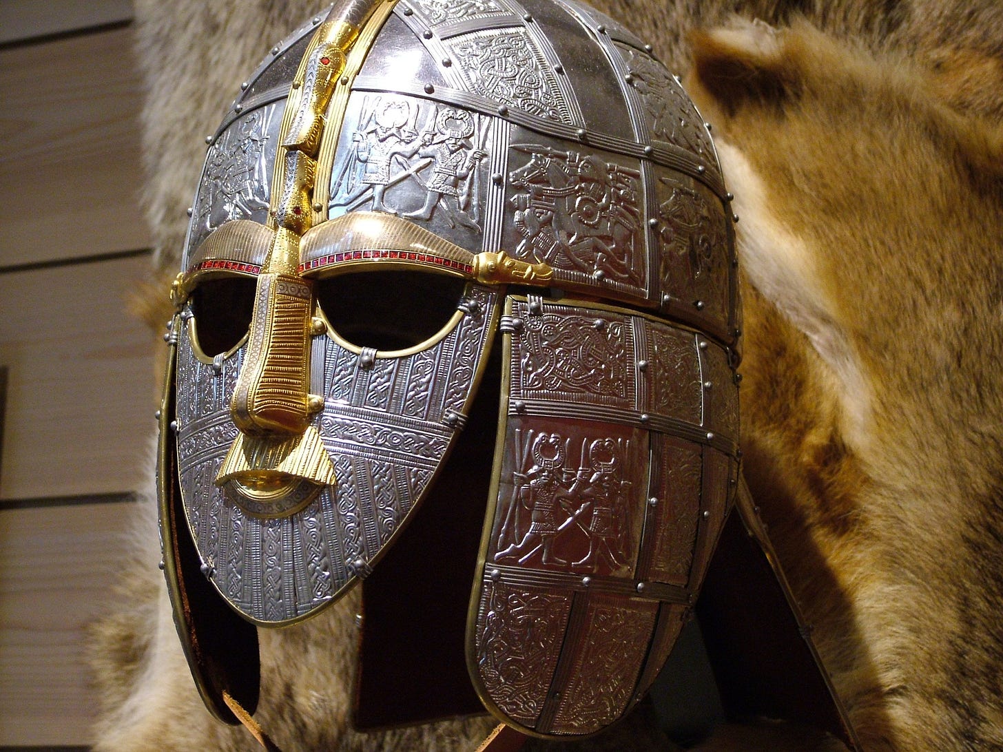 The Sutton Hoo burial helmet has an ornamental mustache. Do we know ...