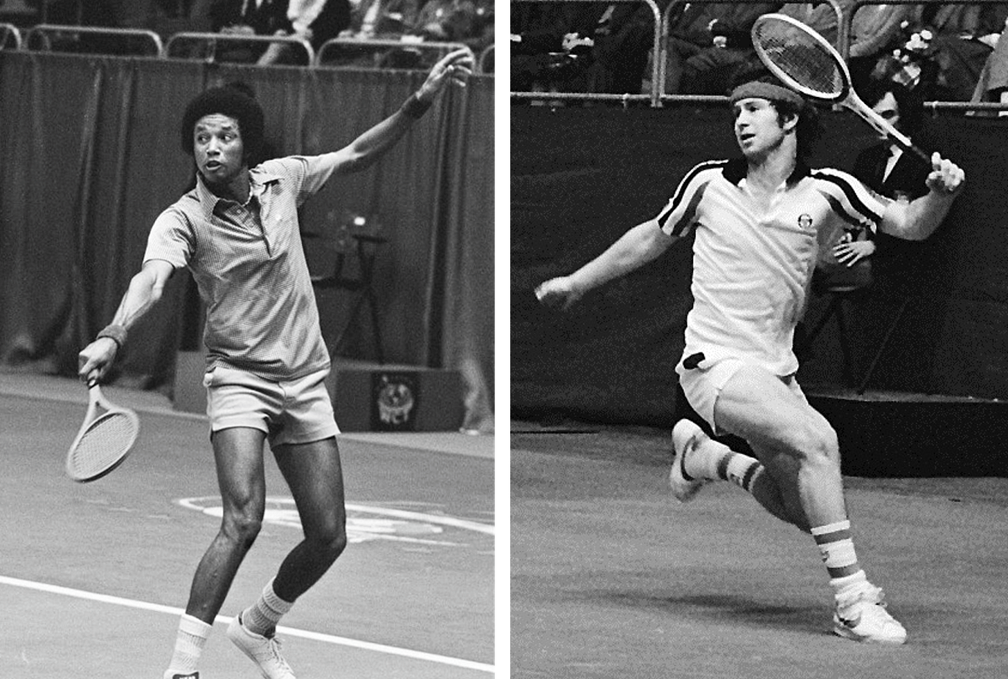 Arthur Ashe and John McEnroe