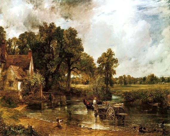 John Constable 16" X 20" The Hay Wain 1821 Painting Repro on Matte Paper or  Canvas FREE SHIPPING in USA Shipped Rolled Up