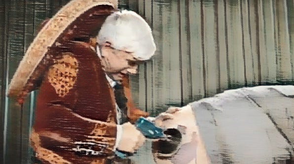 Frank Drebin taking a power sander to Meinheimer's buttock in Naked Gun 2 1/2