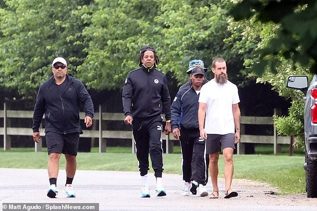 Jay-Z opts for a laid back look as he goes for a stroll with Twitter CEO Jack  Dorsey | Daily Mail Online