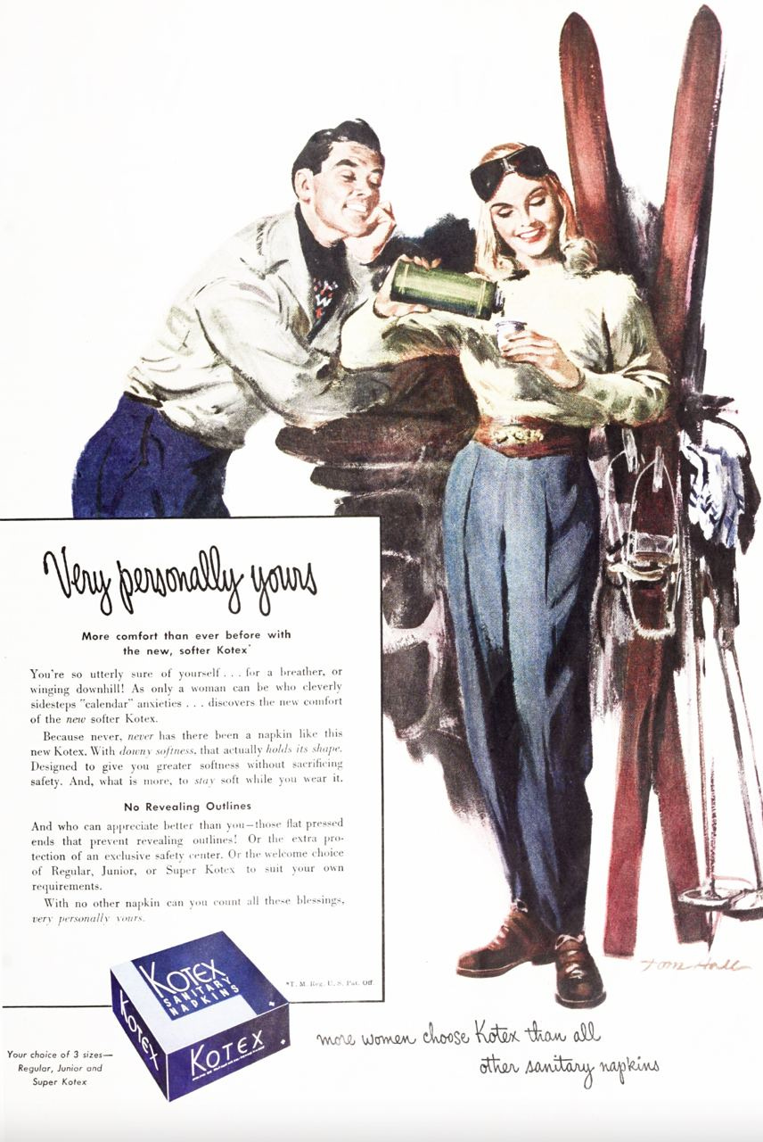 20s advertisements for Kotex women's pads