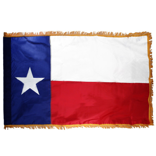 Texas Flag 4 x 6 Feet Nylon -Indoor: Add Pole Hem and Fringe