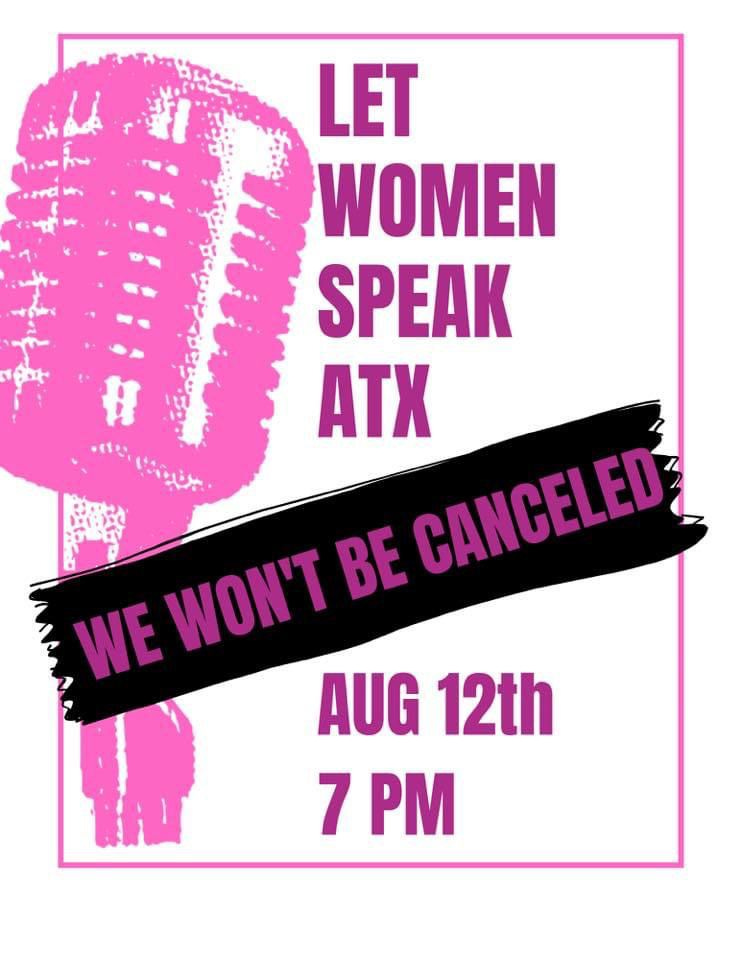 Let Women Speak Austin, TX August 12th 7 PM
