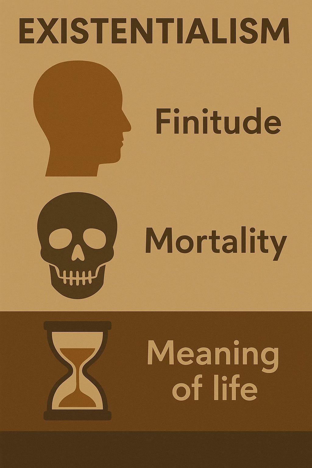 existentialism and three core concerns: finitude, mortality, meaning of life