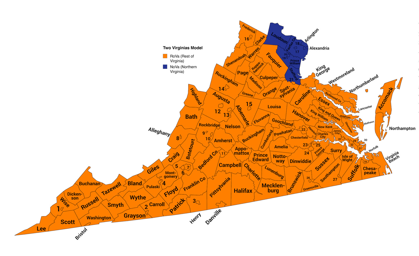 A map of virginia state

Description automatically generated