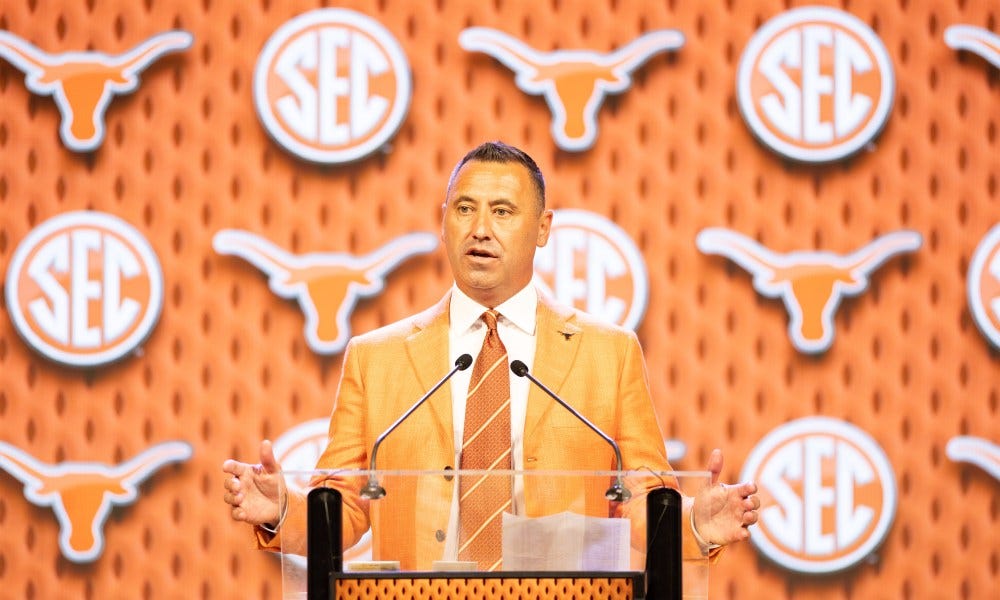 Texas Longhorns HC Steve Sarkisian weighed in at SEC Media Days