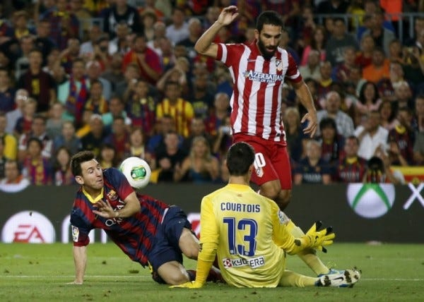 barcelona beats atletico madrid la liga 2015 images