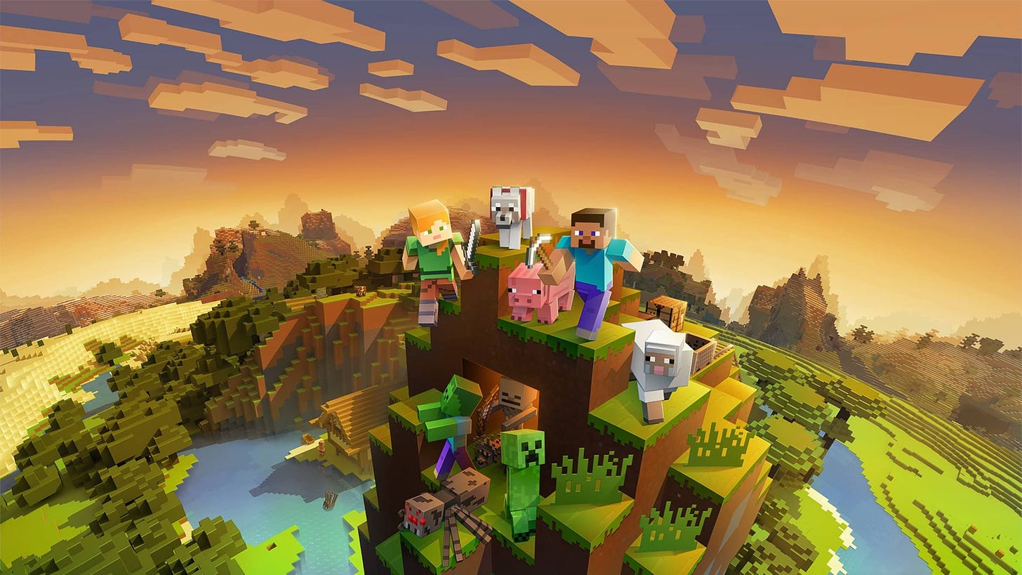 Minecraft isn't just for kids, and is a fairly cerebral build-'em-up