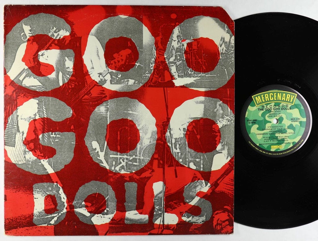 Goo Goo Dolls ‎– Goo Goo Dolls - VG+ Lp Record 1987 Mercenary USA Viny–  Shuga Records