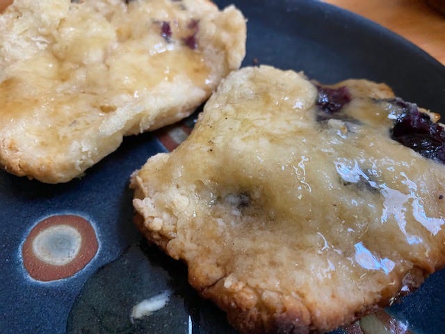 biscuits covered in honey