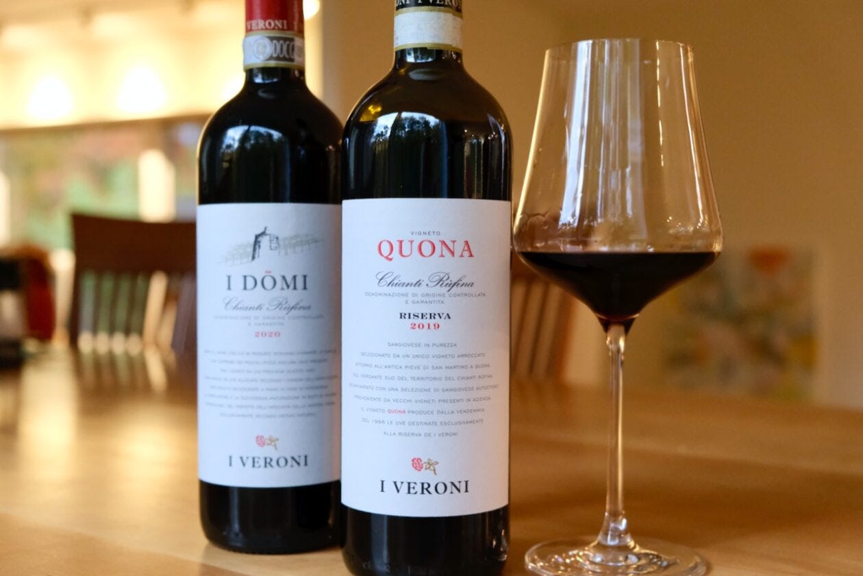 2020 I Veroni I Domi Chianti Rùfina DOCG and 2019 I Veroni Suona Chianti Rùfina Riserva DOCG