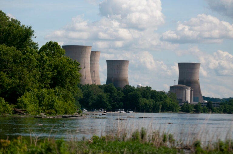 Three Mile Island pictured on June 3, 2024. (Jeremy Long - WITF)