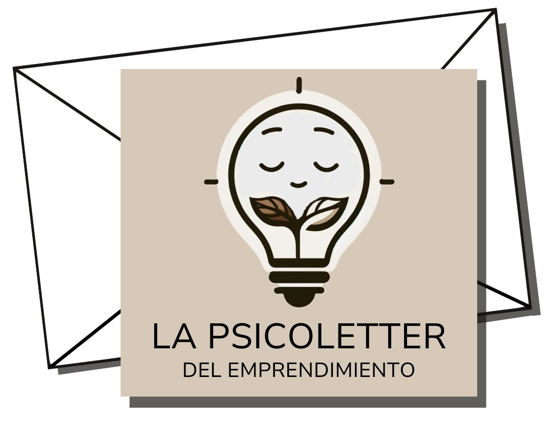 Logo psicoletter del emprendimiento que es una bombilla animada con expresion de bienestar y con dos hojas que transmite biocentrismo y respeto a la naturaleza