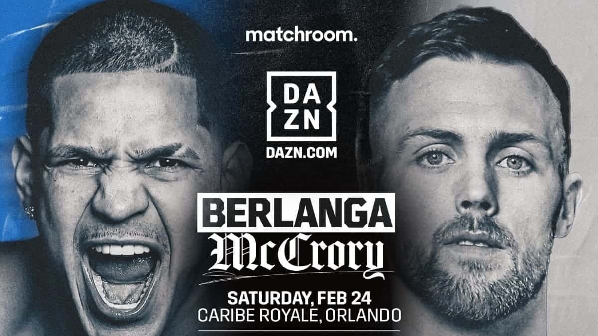 Berlanga vs McCrory undercard finalized for Feb 24 on DAZN