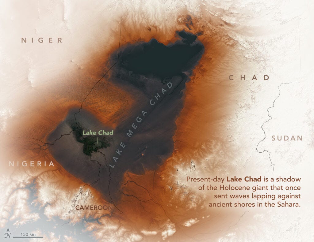 Extensión del antiguo Lago Mega Chad (2020)