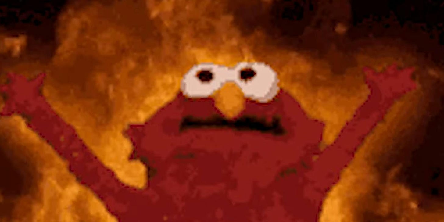 Elmo on Fire Meme (AKA Hellmo): History & More | Daily Dot