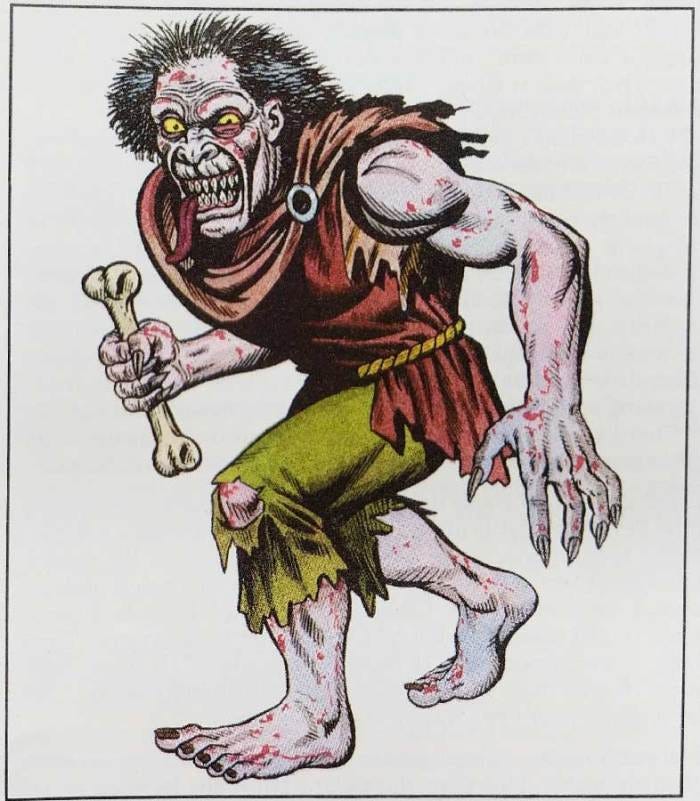  Dungeons & Dragons 2nd Edition Monster Manual - Ghoul 