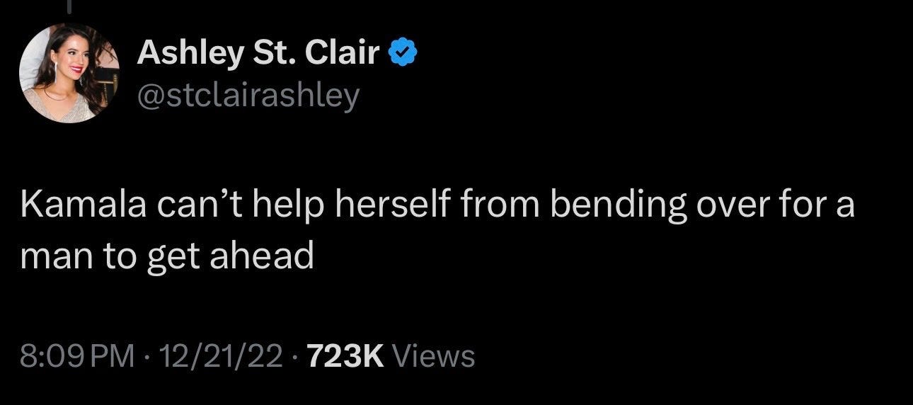 Kamala can't help herself from bending over for a man to get ahead