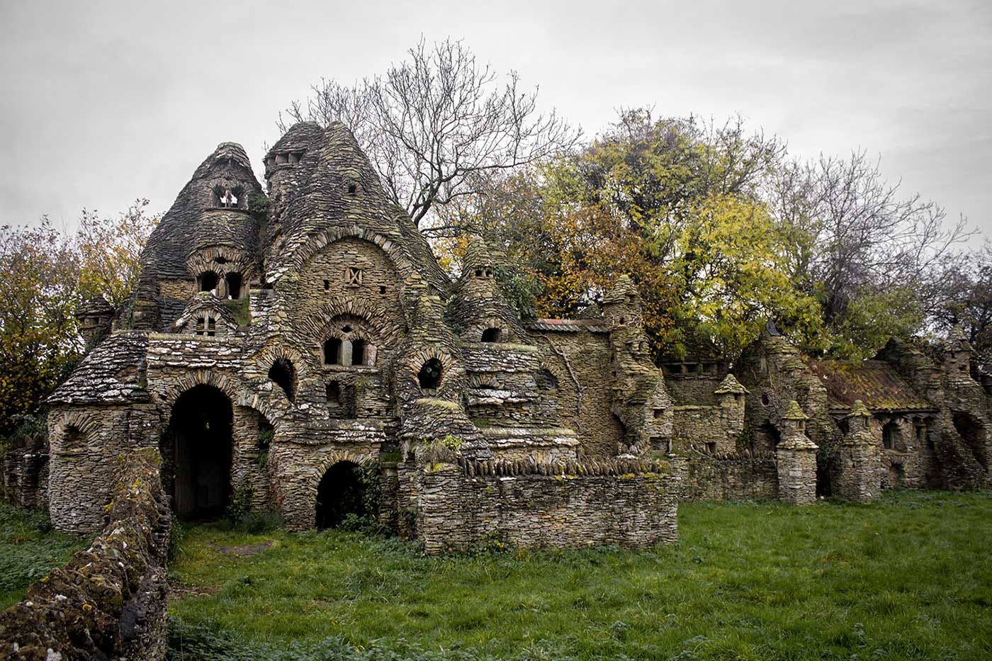 A bizarre little stone house that looks like something from a fairytale.
