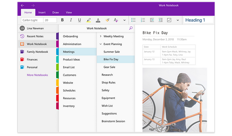 OneNote — Evernote alternative