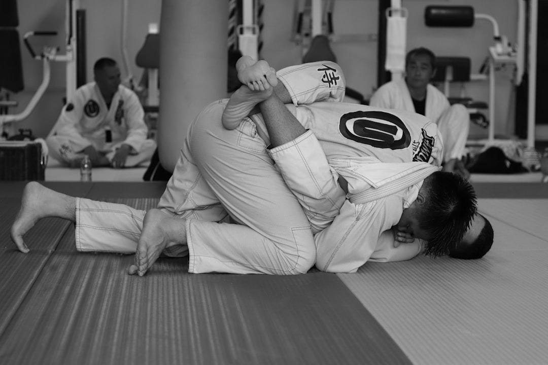 two person doing martial arts